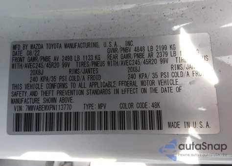 2023 Mazda Cx-50 2.5 S Premium Plus z USA, uszkodzony, nr VIN 7MMVABEMXPN113770